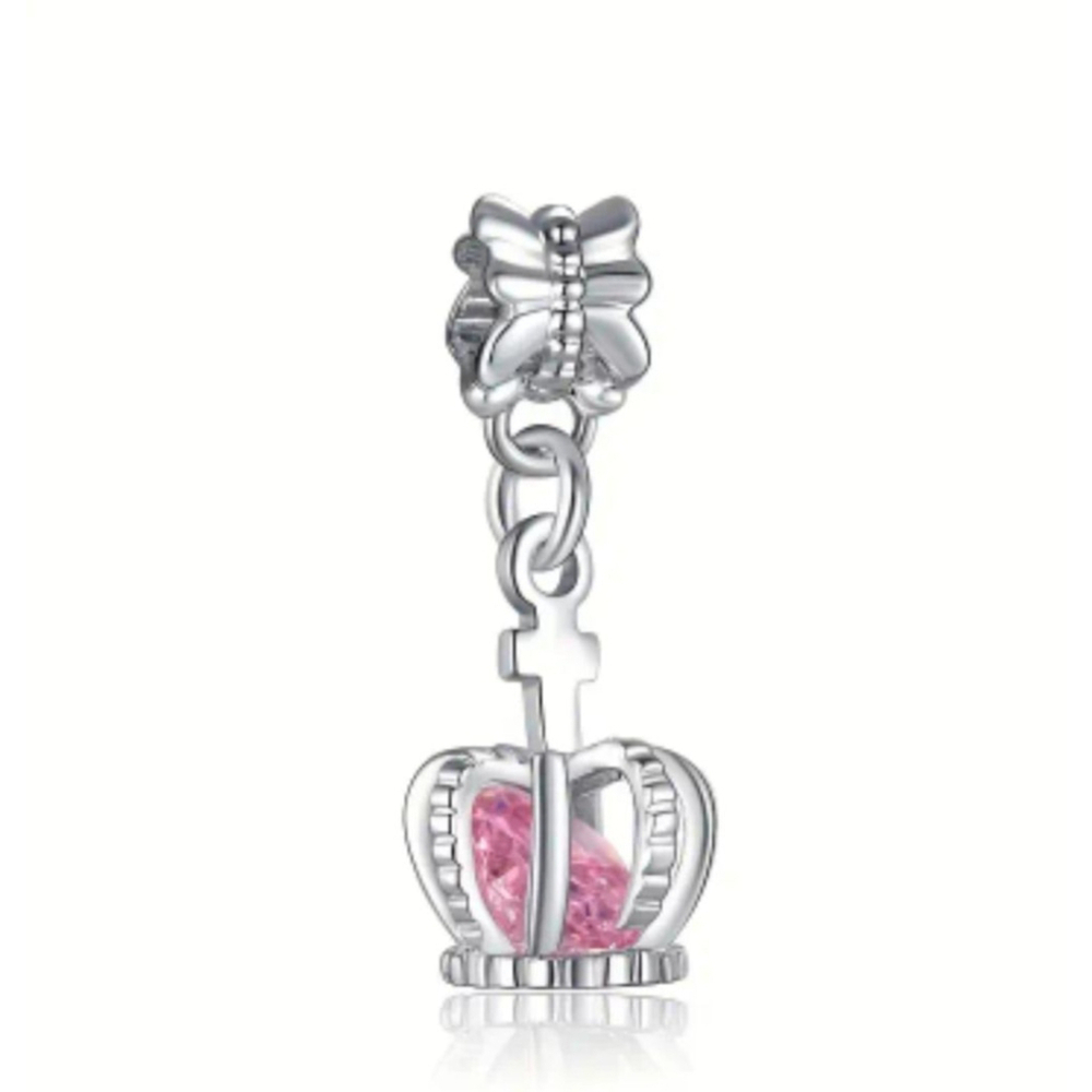 Charm Silver and Pink One Size